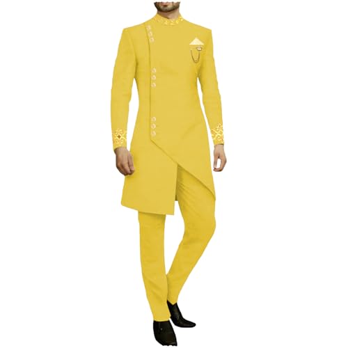 African Suits for Men 2 Piece Set Print Dashiki and Pants Outfits Wedding Party Suits3