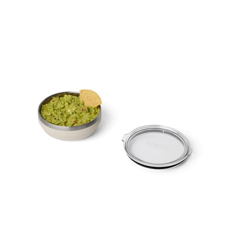 Image of YETI Rambler Low Bowl, Vacuum Insulated, Stackable and Nestable Stainless Steel Bowl with Lid, 0.7 Quart, Cape Taupe