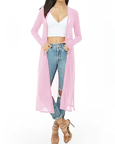 Image of Womens Sexy Sheer Long Sleeve Cardigan See Through Mesh Cover Up
