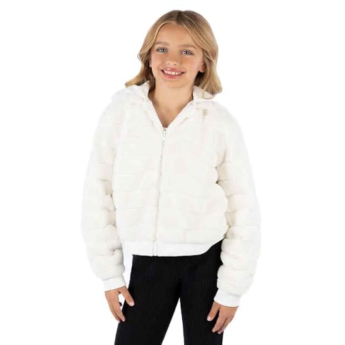 Speechless Girls' Long Sleeve Boxy Faux Fur Jacket