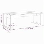 vidaXL Table Basse chêne Artisanal 102x50x35 cm Bois d'ingénierie, Table d'appoint, Table de Salon, Table latérale, Bout de canapé, Table Centrale