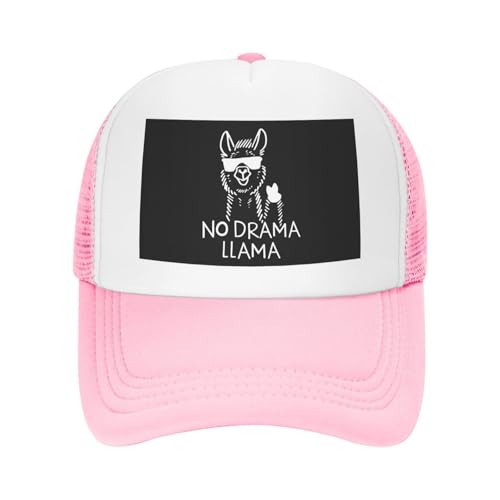 No Drama Llama Funny Trucker Hat Snapback Mesh Baseball Cap Unisex2