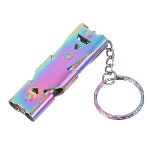 FONDOTIN Portable Stainless Steel Whistle Dog Bird Training Flat Whistle for Parakeet Pigeon Dog Barking Bird Calling