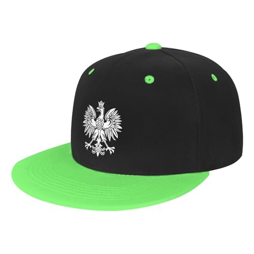 Polska Eagle Poland Pride Flat Bill Hat Unisex Kids Adjustable Fashion Hip Hop Flat Bill Hat Red