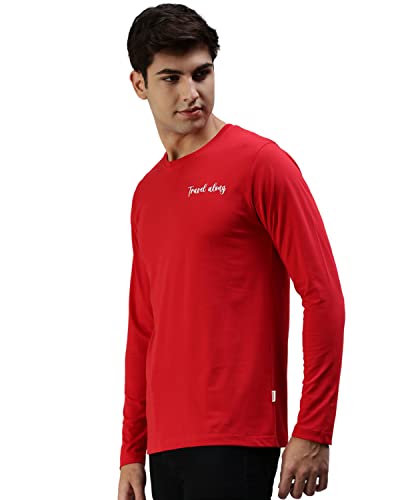 Image of Veirdo Pure Cotton Full Sleeves Round Neck Cool & Stylish Graphic Printed T-Shirt for Men & Boys