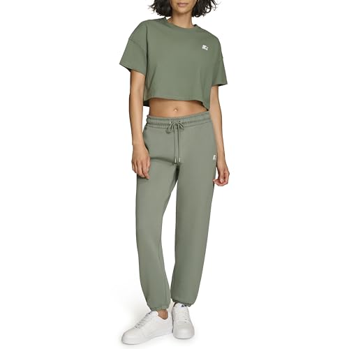 Pantalon de survêtement femme Starter en coton doux avec bas élastique