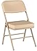 Premium Cushioned Portable Folding Chairs by National Public Seating – 3200 Series Upholstered, Heavy-Duty Foldable Chairs for Indoor & Outdoor Use – Set of 2, Comfortable & Durable, Beige