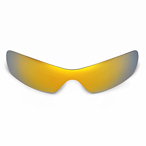 Walleva Replacement Lenses for Oakley Dart Sunglasses (24K Gold - Polarized)