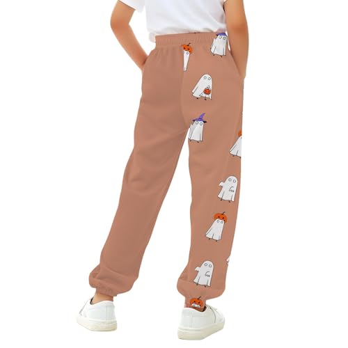 Halloween Sweatpants for Toddler Girls Elastic Waist 𝗗rawstring Casual Pants Baggy Jogger Trousers with Pocket2