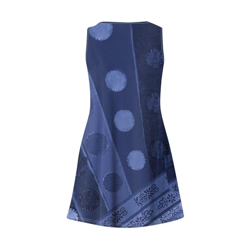 Image of Summer Dresses for Women 2026 Casual V Neck Sleeveless Sundresses Boho Beach Tank Dresses with Pockets