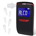 HooJtny Alcoholímetro Homologado DGT, Alcoholimetro Portátil Certificado Profesional, Alcoholímetro Digital con 6 Boquillas Sensor Semiconductor
