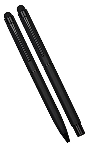 Image of amazon basics Multi-Tool Pen Set, Elegant Stylus, Roller, and Ballpoint Combo, 2 Pieces