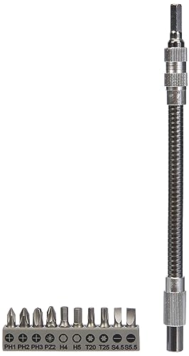 Image of Bosch Professional 11-piece screwdriver bit set with metal flexible extension (200mm)