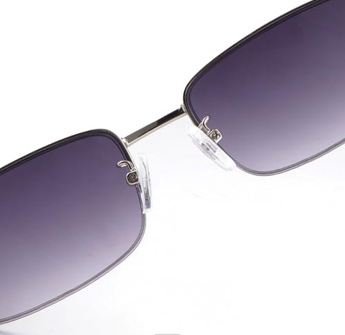 Myopia Distance Sunglasses Tinted Gray Men Women Lightweight Classic Half-frame UV Protection Nearsighted Glasses3