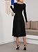 Dokotoo Dresses for Women Elegant Fall Wedding Guest Dresses Womens 2025 Casual Long Sleeve Crewneck Lace Solid Color Formal Fashion Outfits Midi Dress Black Medium