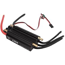 120A Brushless ESC، أسود ثنائي الاتجاه مدمج في BEC 210K Erpm Cycle Menu Settings Brushless ESC لقوارب RC
