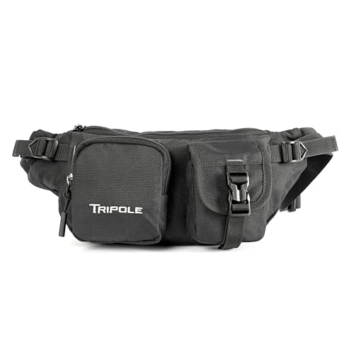 Tripole Waist Pack - Multi-Purpose Fanny Bag (Black)