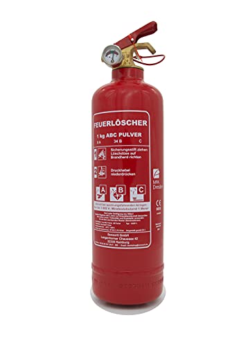Preisvergleich Produktbild Feuerlöscher Sensorit Autofeuerlöscher 1KG ABC Pulverlöscher Kfz, Wohnmobil, Camping
