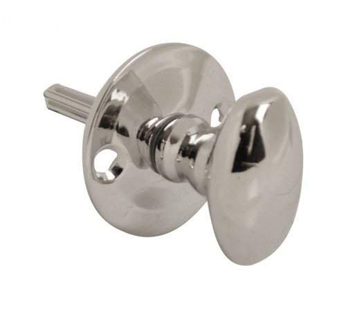 Dzina Perno ovalado de seguridad para puerta, cromo pulido, paquete de 1
