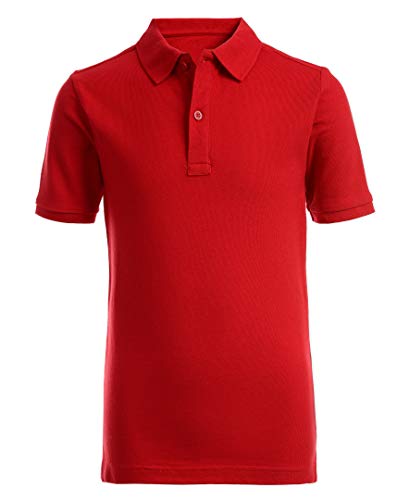Polo Scolaire Rouge Garçon Husky Nautica Manches Courtes Taille 14-16