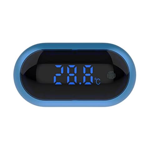 Siyue Aquarium Digital Thermometer - LED Display Touch-Screen Fish Tank Temperature Gauge, Terrarium Water Temperature Sensor for Reptile Turtle, Blue【celsius ℃】 Cover