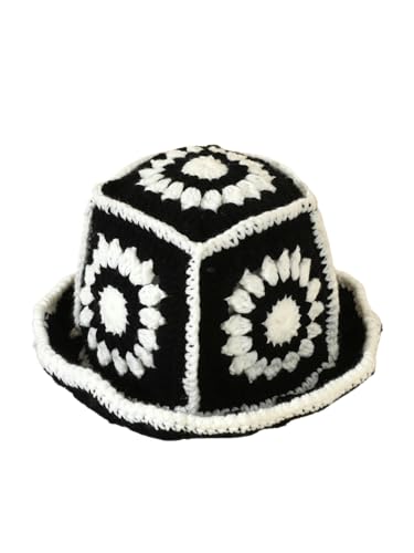 La Mejor comparativa de Gorros tejidos crochet los 7 más buscados. 25 Verdusa Colorblock Crochet Gorro de punto para mujer, Negro -, Talla única