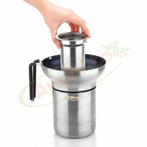 Image of Teasy Anti Overflow Stainless Steel Tea Pot Smart No-Spill Chai Maker with 800ml Capacity Stop Tea&Milk Spillage on Gas Stove Premium Non-Stick Coated Tea Kettle