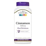 21st Century Cinnamon 2000 mg Plus Chromium, Veggie Capsules 120 ea Pack of 3