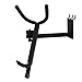 Metal Adjustable Alto or Tenor Sax Holder Display Attaches to Slatwall or Pegboard (Quantity 5) (5, Black)