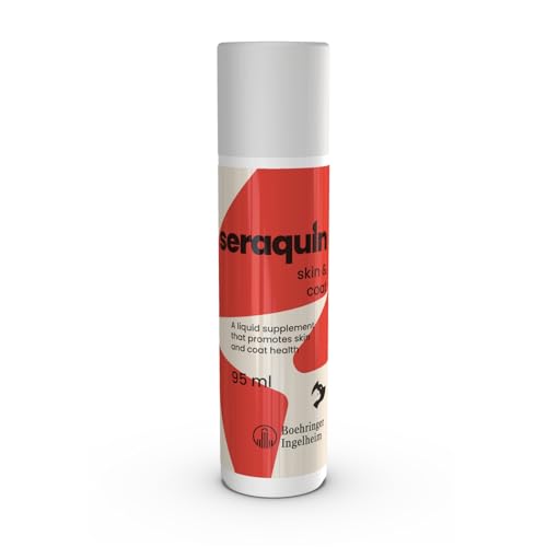 Seraquin Skin & Coat | 95 ml liquid supplement | Promotes glossy fur | Reduces irritation associated with dermatitis and eczema | For cats and dogs
