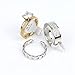 juanmaojuan 36Pcs Fashion Stainless Steel Rhinestone Band Rings For Women Men Mix Style Party Jewelry No Fade Wholesale (Mix Size 6-12)