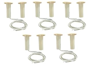 LE Sircut Magnet Door Contact, 5pcs Recessed Wired Security Door contact Sensor Alarm Magnetic Reed Switch, Magnetic Door Sensor, Connect Circuit, Magnet Away - Break Circuit (LEMS-150-5)