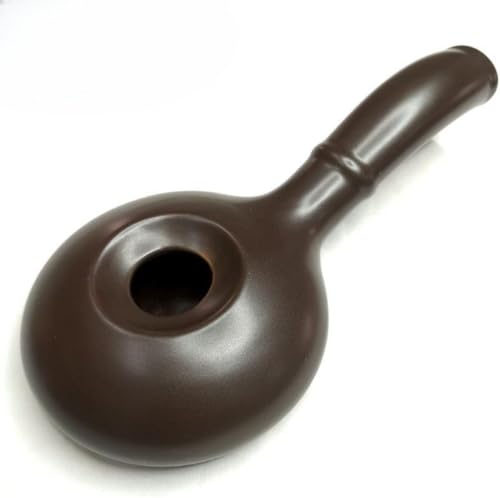 Zxyler 手動焙煎器 陶器製ハンドヘルドコーヒーロースター 家庭用コーヒー豆・茶葉・穀物の焙煎 セラミック製 小型耐熱タイプ キッチン用ポータブル (コーヒー色)