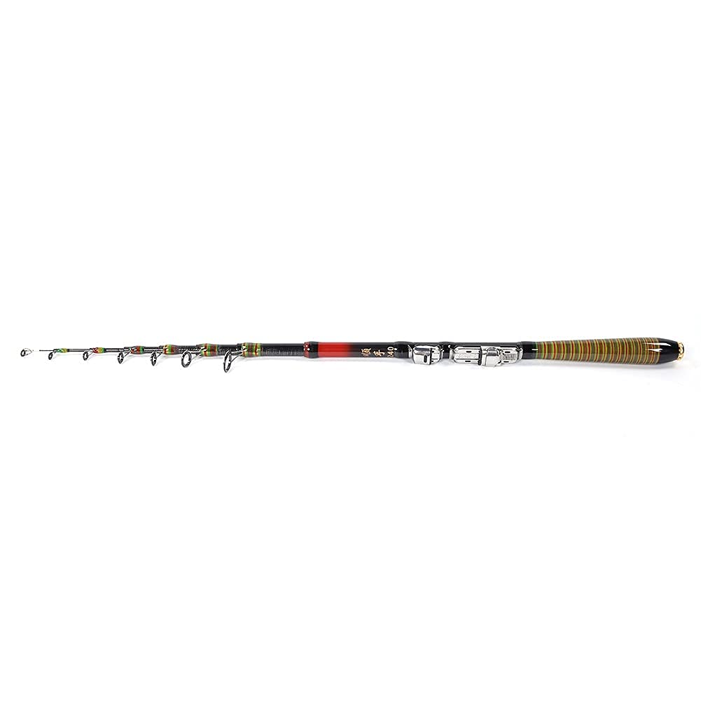 Alomejor Canna da Pesca Telescopica 240CM in Fibra di Carbonio per Mare e Lago, Canna Pesca Retrattile Portatile con di Trasporto Facile per Pesca a Mano