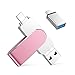 Produktbild USB Stick für iPhone 128GB Qarunt 4 in 1 Speichererweiterung USB C Stick OTG Android Handy Externer Memory Stick Flash Speicherstick Laufwerk Drive für Mac Android Laptop Tablet PCRosa