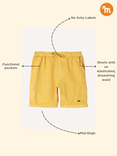 Image of Milou Girls 100% Cotton Stripes Allover Print Biowash Shorts | Soft & Breathable, Safe Dyes, Label-Free Comfort