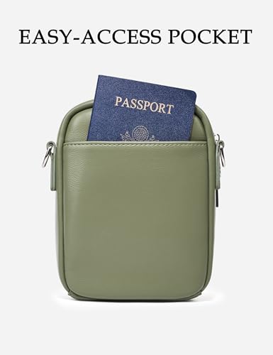 Image of Yarnic Small Crossbody Bag, Vegan Leather Cell Phone Purse for Women, Vintage Wallet Bag with Card Slots