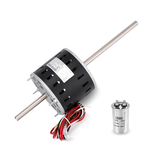D1092 RV AC Air Conditioner Motor 1/3HP 1625/1080RPM 2 Speed 115V Compatible with Coleman Mach RV Condenser Fan Motor Includes Capacitors Replaces# 1468-306 7855MVA-A11U Y6L457D01L