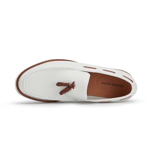 Image of Ferro Aldo Men's Premium Moc Toe Loafers | Casual & Dress Styles with Tassels & Horsebit Buckles
