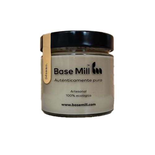 Base Mill Pack de 3 Tahíni (200g) – 100% Vegano, Sin Gluten, Sin Azúcar, Macinado Artisanalmente en Molino de Piedra, Hecho con Semillas de Sésamo Blanco, Rico en Proteínas