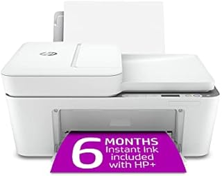 HP DeskJet 4155e Wireless Color All-in-One Printer with bonus 6 months Instant Ink with HP+ (26Q90A).