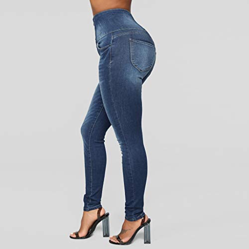 FRAUIT Pantaloni Donna Vita Alta Jeans Stretti