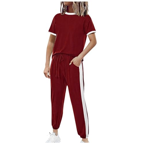 Survêtement femme avec poches zippées pour le jogging et ensemble été fluide confort