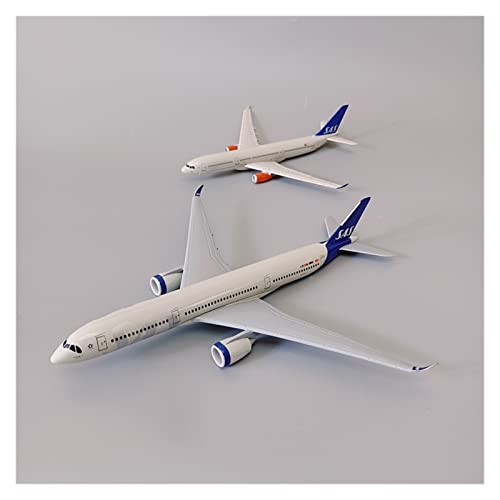 Modelo de avión SAS Airbus A330 réplica metálica Planetoy Set B de colección 6
