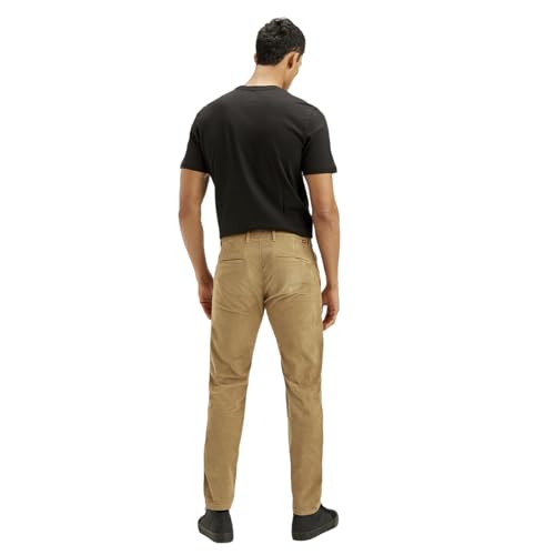 Image of Men's Light-Brown Slim Tapered Fit Chinos