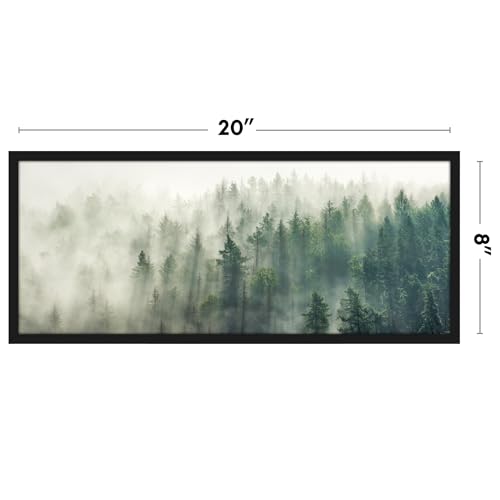 Image of Americanflat 8x20 Picture Frame with Polished Plexiglass - Streamline Collection - Thin Border Picture Frame for Wall Display - Hanging Hardware Included - Black