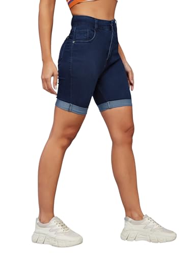Image of Dolce Crudo Women's High Rise Denim Shorts - Relaxed Fit