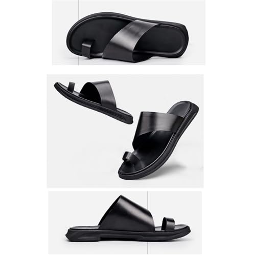 Yytcsjz Mens Summer Breathable Slip on Soft Bunion Relief Orthotic Sandals, Casual Open Toe Non-slip Leather Utdoor Flip Flops, for Summer, Travel, Outdoor, Hallux Valgus, Plantar Fasciitis3