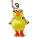 Spooktacular Creations Adult Halloween Inflatable Costume Riding a Duck Air Blow-up Suit Deluxe Set Ride On for Cosplay Themed Parties, X-Large(75In)