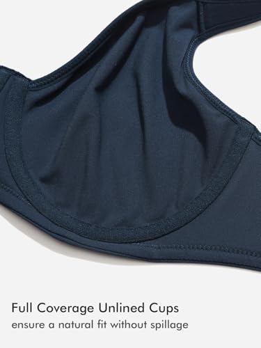 DELIMIRA Women's Inbarely Plus Full Coverage Bra Plus Size Underwire Unlined Seamless Bras